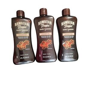 (3) Hawaiian‎ Tropic Dark Tanning Oil Lotion Coconut Oil 8 Fl Oz